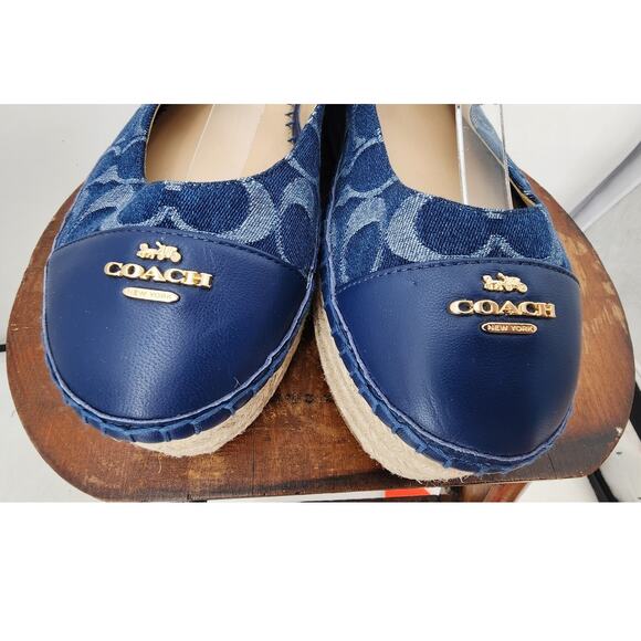 New NWOB Carmela Espadrille In Signature Denim Jute Bottom Shoes Size 9 - Picture 9 of 12